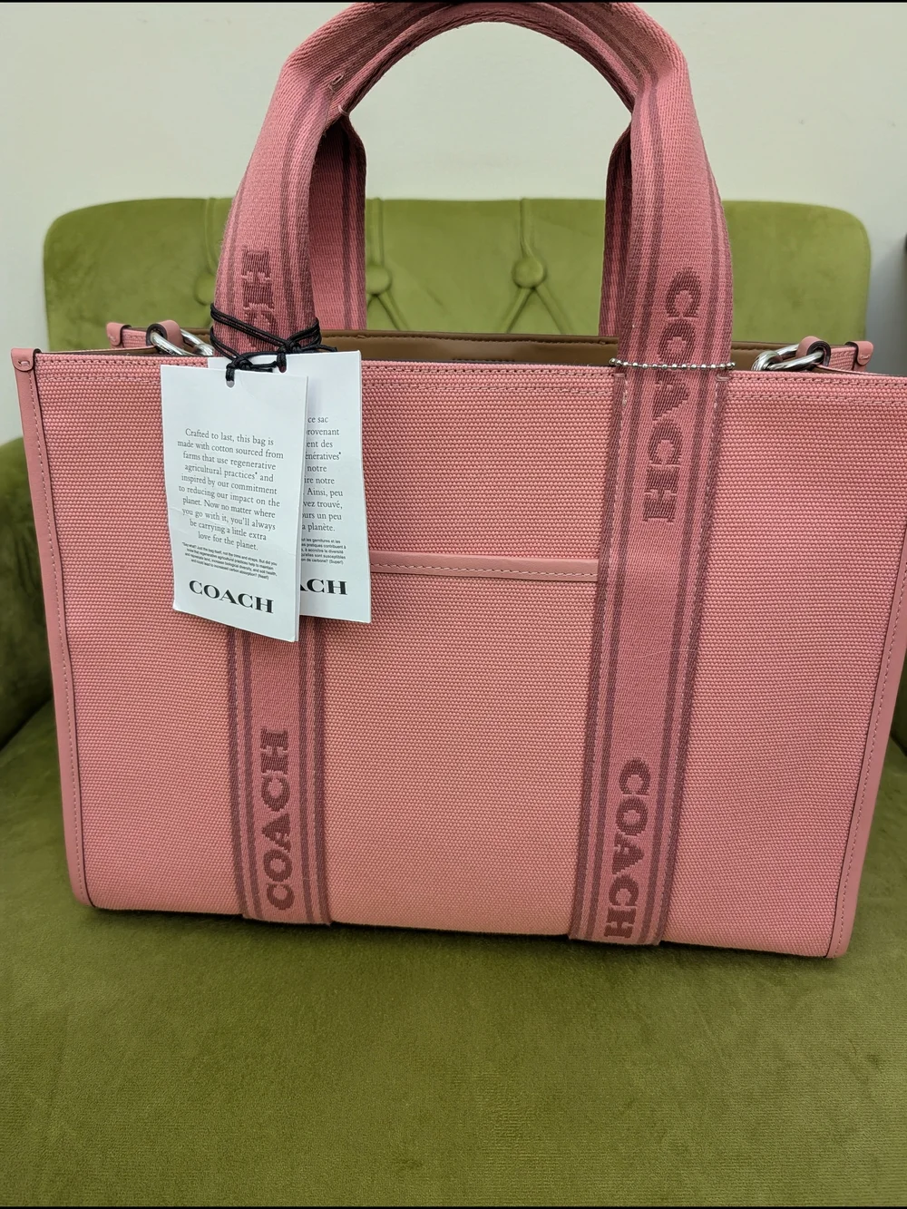 Coach Smith Blush Pink Canvas Tote